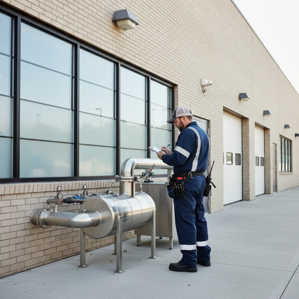 Grease trap service professional