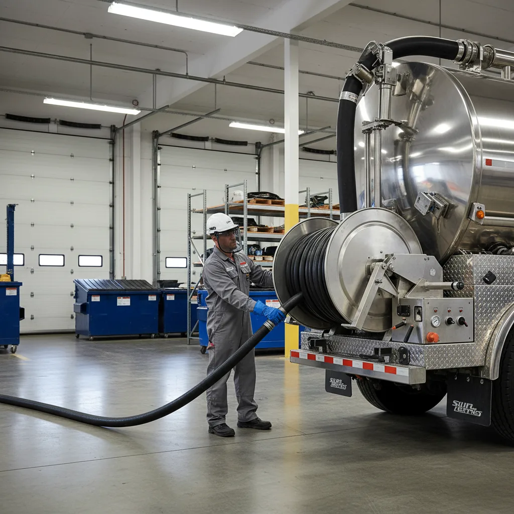 Grease trap service professional