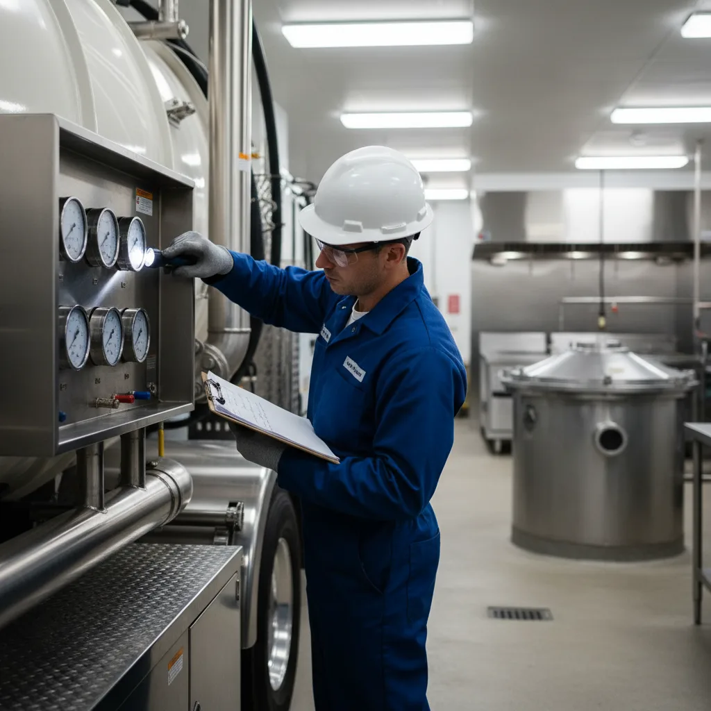 Grease trap service professional